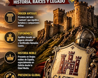 Castro Descarga digital personalizada con el significado y origen de tu nombre formato 9:16