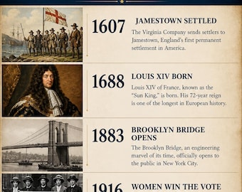 May 3 Today in History Poster Printable | Vintage History Wall Art | Educational Timeline Print | Classroom Decor | Digital Download 9:16