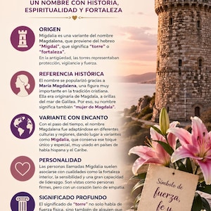 Migdalia Descarga digital personalizada con el significado y origen de tu nombre