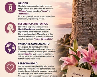 Migdalia Descarga digital personalizada con el significado y origen de tu nombre