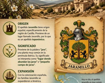 Jaramillo Descarga digital personalizada con el significado y origen de tu nombre