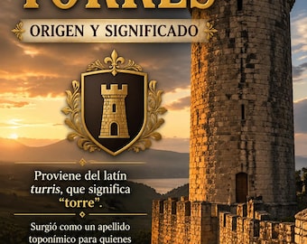 Torres Descarga digital personalizada con el significado y origen de tu nombre
