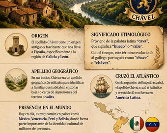 Chavez Descarga digital personalizada con el significado y origen de tu nombre
