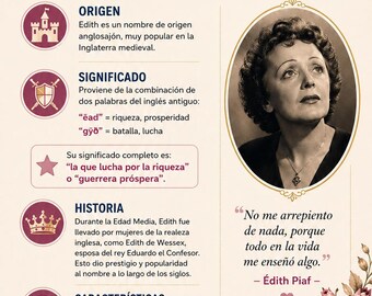Edith Descarga digital personalizada con el significado y origen de tu nombre