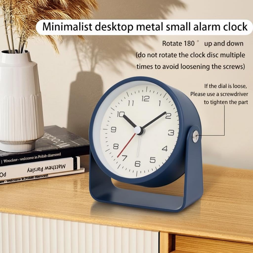 Modern Minimalist Alarm Clock Silent Quartz Table Clock Small Metal modern-minimalist-alarm-clock-silent-quartz-table-clock-small-metal