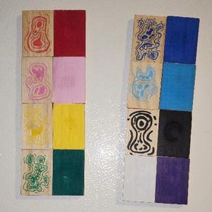 Repurposed Wooden Tile Magnets - Weird Litle Men
