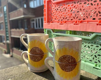 Handmade Ceramic Sunflower Mug