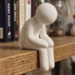 3D-utskriven Sorglig Meccha Kameleont Edge Sitter Figur - Monitor Topper
