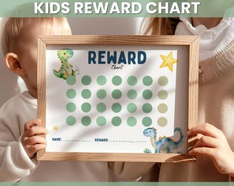 Dinosaur Reward Chart Printable, Kids Behavior Chart, Toddler Sticker Chart, Dino Star Chart, Positive Reinforcement Chart, Dino Kids Chart