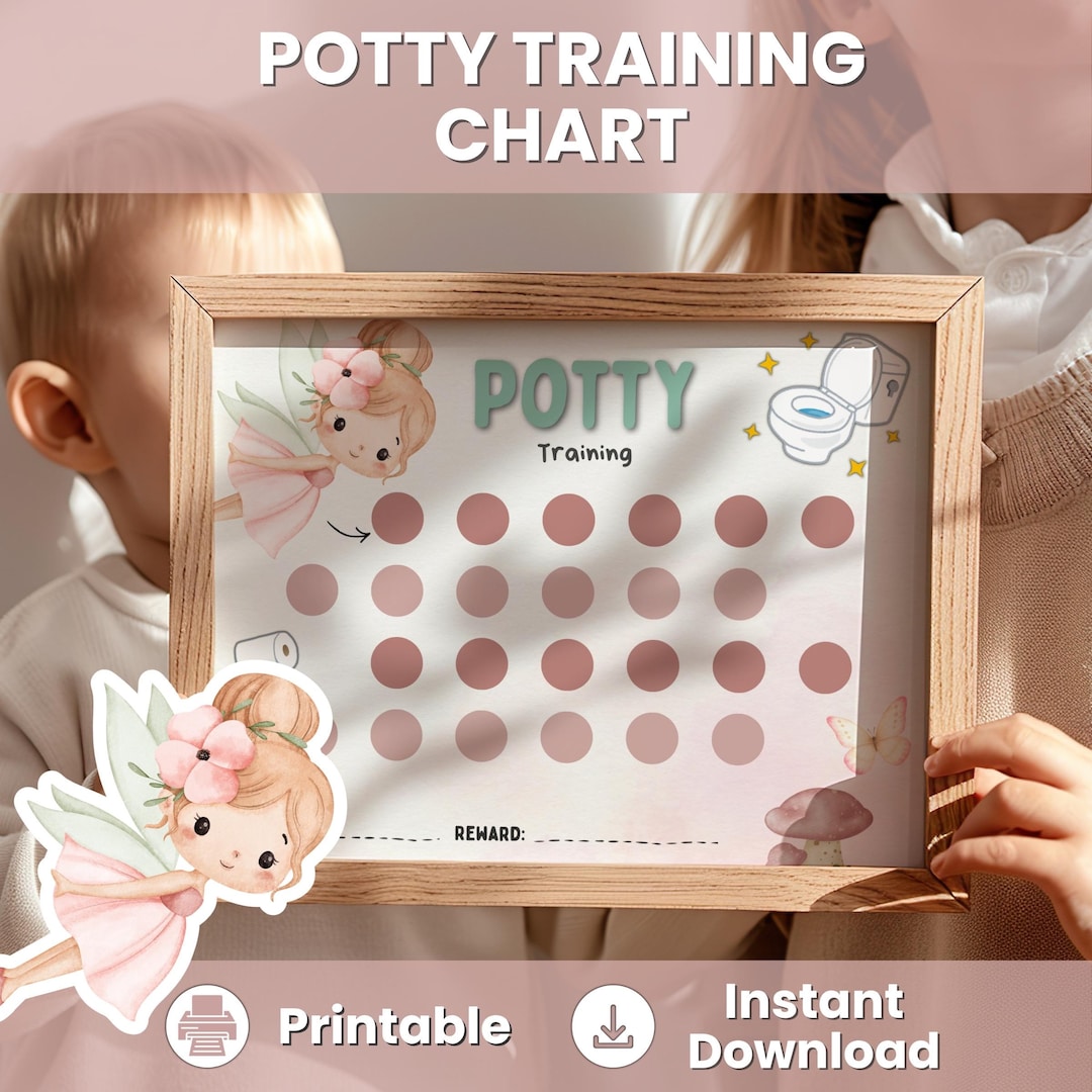 Potty Training Chart Fairy Princess Printable, Toddler Reward Chart ...