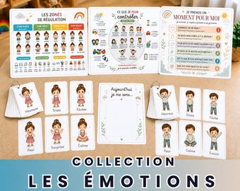 Gestion des émotions kinder, Affiches Outil Éducatif Émotion Montessori, Cartes apprentissage des émotions kind, Printable éducatif PDF