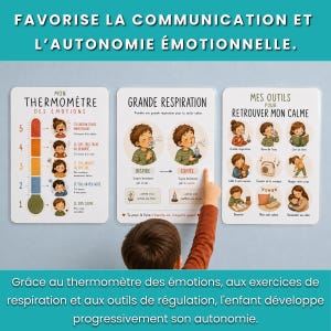 Thermomètre des émotions enfant | Affiches gestion des émotions à imprimer | Coin calme préscolaire | Outils retour au calme | PDF éducatif image 2