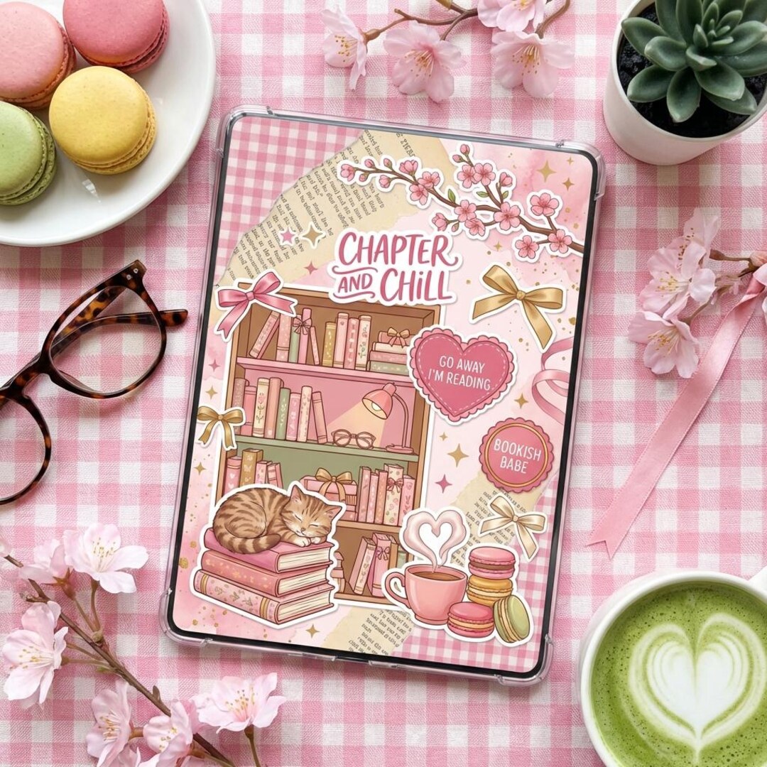 Cottagecore Kindle Insert | Cute Pink Girly Kindle Printable | Clear ...