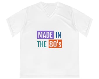 Camiseta de mujer con cuello en V / Camiseta retro de los años 80
