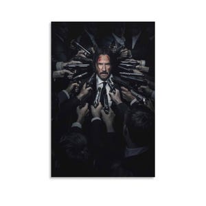 Lienzo impreso de John Wick Capítulo 2 – Póster de la película de Keanu Reeves para pared