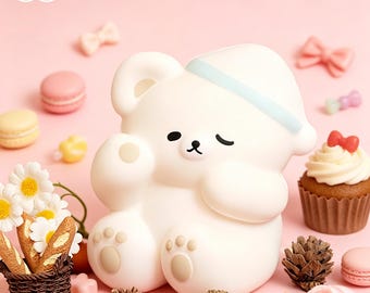 Ein weicher, bärenstarker Bär - ein dehnbares, langsam zurückprallendes sensorisches Spielzeug, das Stress abbaut | Geeignet für Kinder und Erwachsene.