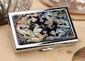 Mother of Pearl Double Dragon Cigarette Case for 100S, King Size, Credit Card Holder product logo
