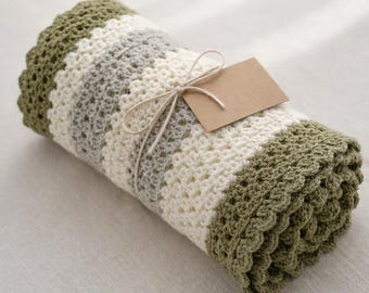 Crochet Baby Blanket Pattern PDF Easy V Stitch Throw Beginner Cozy Gift