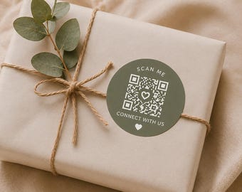 Custom Qr Sticker Sheet Business Packaging Label Design Waterproof Adhesive Product Branding Coffee Shop Marketing Tool Scannable Code
