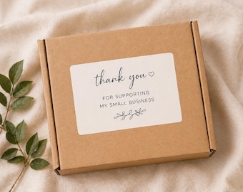 Custom Thank You Stickers Business Branding Small Shop Packaging Label Personalized Sticker Logo Design Wedding Birthday & Business Labels