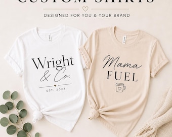 Custom Logo Tshirt Personalized Business Shirt Custom Company Tee Small Business Branding Shirt Personalized Design Cotton Jersey Gift Idea