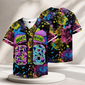 fresh prince jersey dress Bel-Air Academy Will Smith Fresh Prince Custom Baseball Jersey (Black) Youth Medium / Custom Name/Number