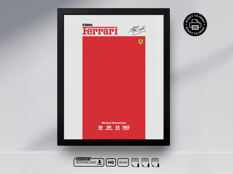 F2004 Poster, Blueprint Art, 11375, Grand Prix Wall Art, Instant ...