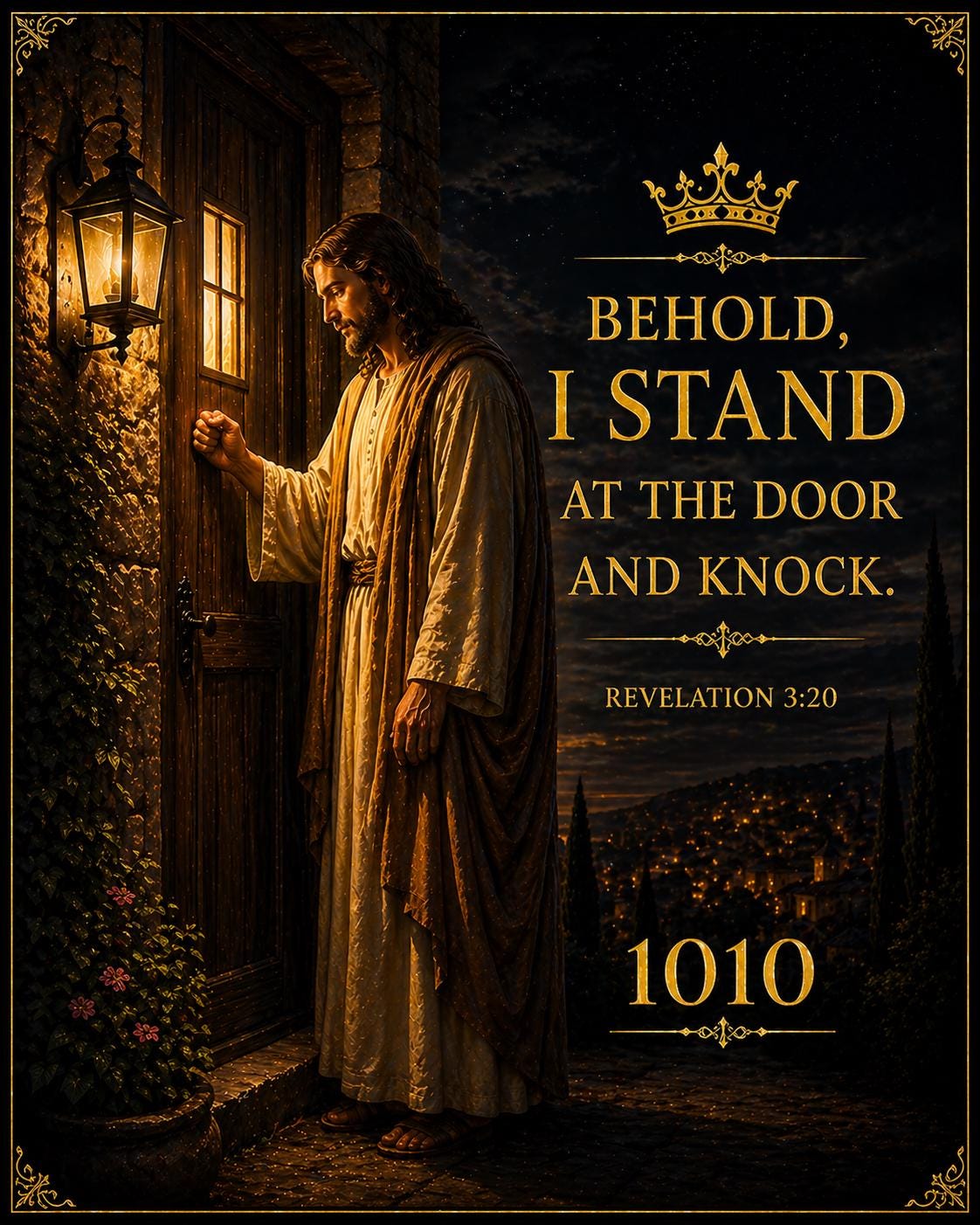 Jesus Knocking at the Door Printable | Revelation 3:20 Wall Art ...