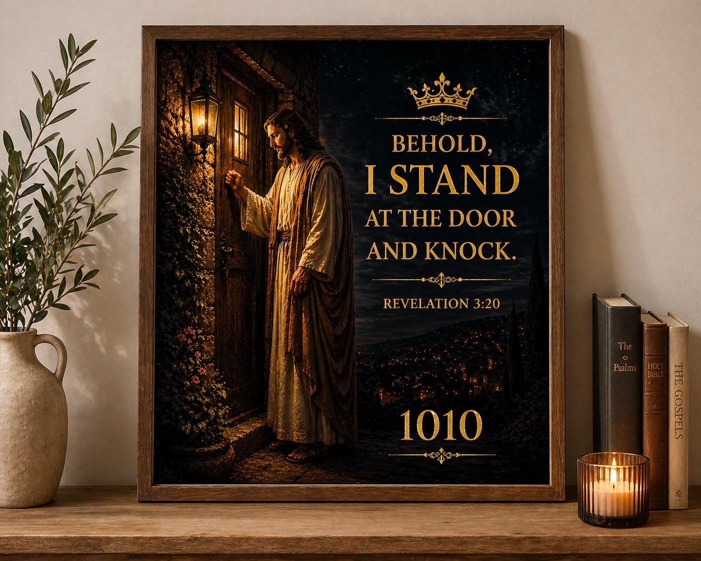 Jesus Knocking at the Door Printable | Revelation 3:20 Wall Art ...