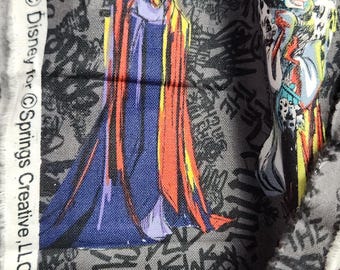 Disney fabric villains villain villian villians sold by the yard.  BTY.  Quilting cotton.