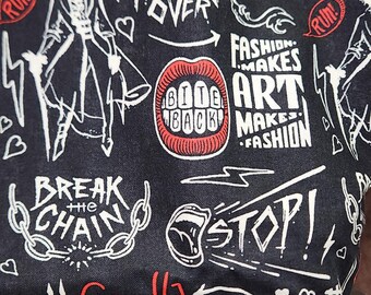 Disney Cruella De Vil Cotton Fabric, Villain Print, Quilting Fabric BTY