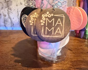 Wood mama earrings
