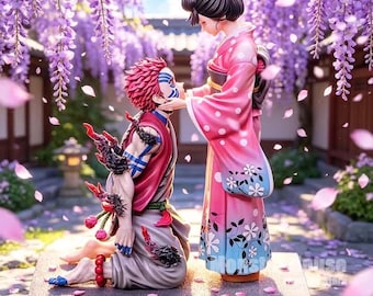 Demon Slayer Akaza Koyuki Cherry Blossom Scene Statue (27cm GK Figure