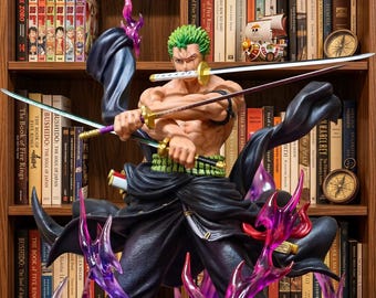 One Piece Zoro GK Statue | Oni Giri Santoryu PVC Anime Collectible 30cm