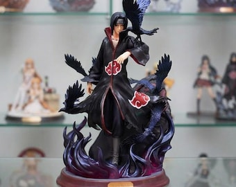 Itachi Uchiha Statue: Naruto Shippuden Akatsuki Crow Resin Figure 25cm