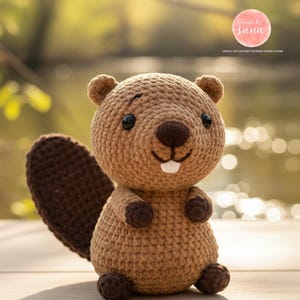 Crochet Beaver Pattern PDF, Amigurumi Animal Toy, DIY Plush Crochet