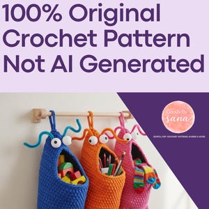 Patrón de ganchillo en PDF de alienígena estilo Yip Yip, bolso monstruo amigurumi de peluche DIY