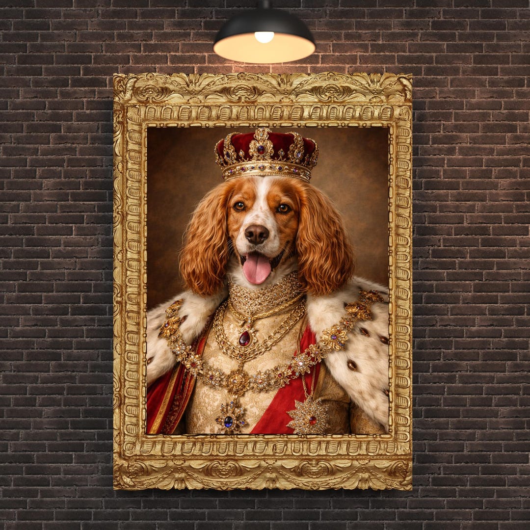 Cocker Spaniel Royal Pet Portrait Poster | Regal King Prince Princess ...
