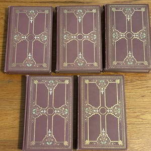 Lot de cinq livres vintage Harvard Classics 1910, couvertures assorties, étagère de livres du Dr Eliots de 1,5 mètre.