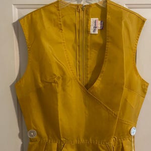 Unifemme Diner Waitress Uniform Vintage Size 14 Gold
