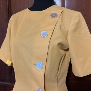Unifemme Diner Waitress Uniform Vintage Size 12 Gold