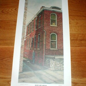 C G Morehead Print *Alley Off 4th Street* Owensboro Ky Artist