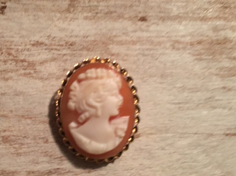 14K Gold 585 Giovanni APA Hand Carved Shell Cameo | Etsy