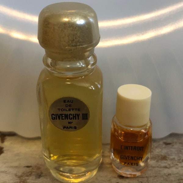 Givenchy III + L'interdit Perfumes Mini Sample Lot Paris Perfume