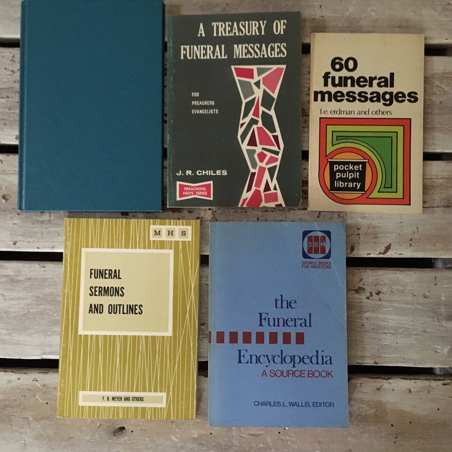 5 Vintage Funeral Services Messages Books Pastors Ministers Etsy