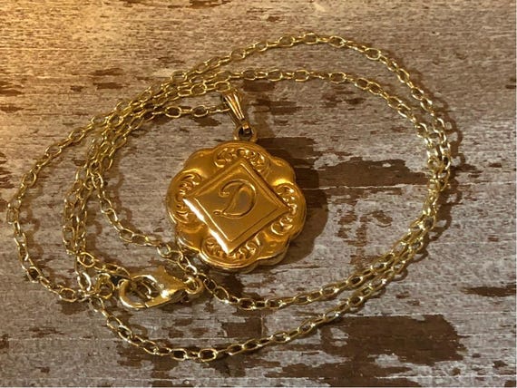 Three Pendant Necklaces Monogram/Initial D Cute L… - image 4