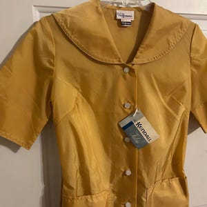 Unifemme Diner Waitress Uniform Vintage Size 8 Gold