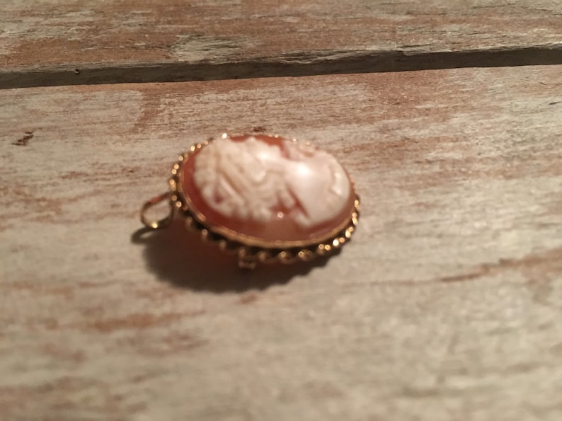14K Gold 585 Giovanni APA Hand Carved Shell Cameo | Etsy