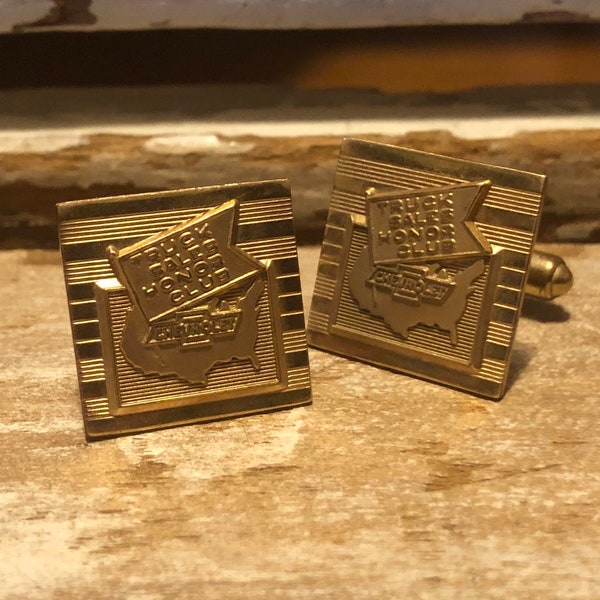 Vintage Balfour 12k Gold Filled Cufflinks Chevrolet Truck Sales Honor Club