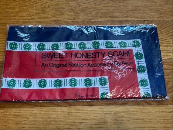 Vintage Avon Sweet Honesty Cotton Scarf